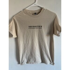 The Eras Tour Small T-Shirt Tan Unisex Short Sleeve